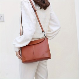 Elegant Women's Shoulder Bag, Casual Simple Design, Large Capacity Business Commuter Crossbody Purse