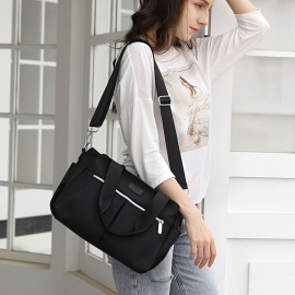 [Fashion Shoulder Bag] European And American Fashion Lady Crossbady Bag Joker Nylon Inclined Shoulder Bag Handbag And Contracted More Leisure Bag Handbag Single Shoulder Bag