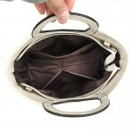 Burgundy/Black/Olive Green/Coffee Brown/Light Brown/Ivory Vintage Women's Shoulder Bag - Stylish Casual Shopping Handbag with Detachable Strap, Zip Closure, and Nylon Lining, Travel Shoulder Purse | Minimalistic Branding | Oiled Edge Construction, Novelty Purse