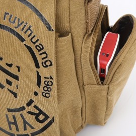 Trendy Canvas Men's Sling Bag - Business Messenger Bag For Document And Tablet, Travel Shoulder Bag, Crossbody Bag - For Hanging Out & Daily Commute