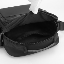 [Casual Crossbody Bag] Large Capacity Men's Casual Oxford Cloth Crossbody Bag | Adjustable Strap, Zippered Pockets, Durable Black Shoulder Bag for Everyday Use