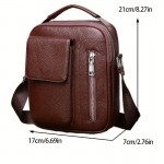 Genuine Leather Men'S Crossbody Bag with Adjustable Strap - Sleek Black Shoulder Bag for Travel, Commuting & Daily Use, Secure Buckle Closure, Perfect Christmas Gift, Travel Bag, Minimalist Design, Durable Construction