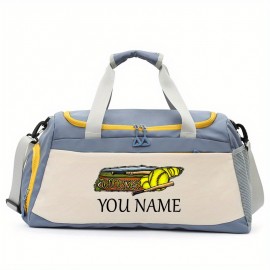 Customizable Soccer-Themed Large Capacity Gym Bag with Shoe Compartment, Adjustable Shoulder Straps & Multi-Functional Storage Pockets - Perfect for Basketball, Travel & Daily Use - Ideal Gift for Birthdays, Father'S Day, Thanksgiving, Sports Gear, Playful Design, Durable Construction