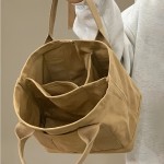 Large Capacity Tote Bag - Beige/ Tan/Black/ - Spacious Everyday Handbag with Sturdy Handles for Work, Travel, School, Shopping - Minimalist Professional & Casual Purse - Easy-Clean Design, Versatile Carryall, Simple Aesthetic, Durable Construction, Spacious Carryall, Office Workers, Women'S Bag, Tote Bag For Women, Travel Bag, Gym Bag, Travel Luggage Bag, Shopping Bag